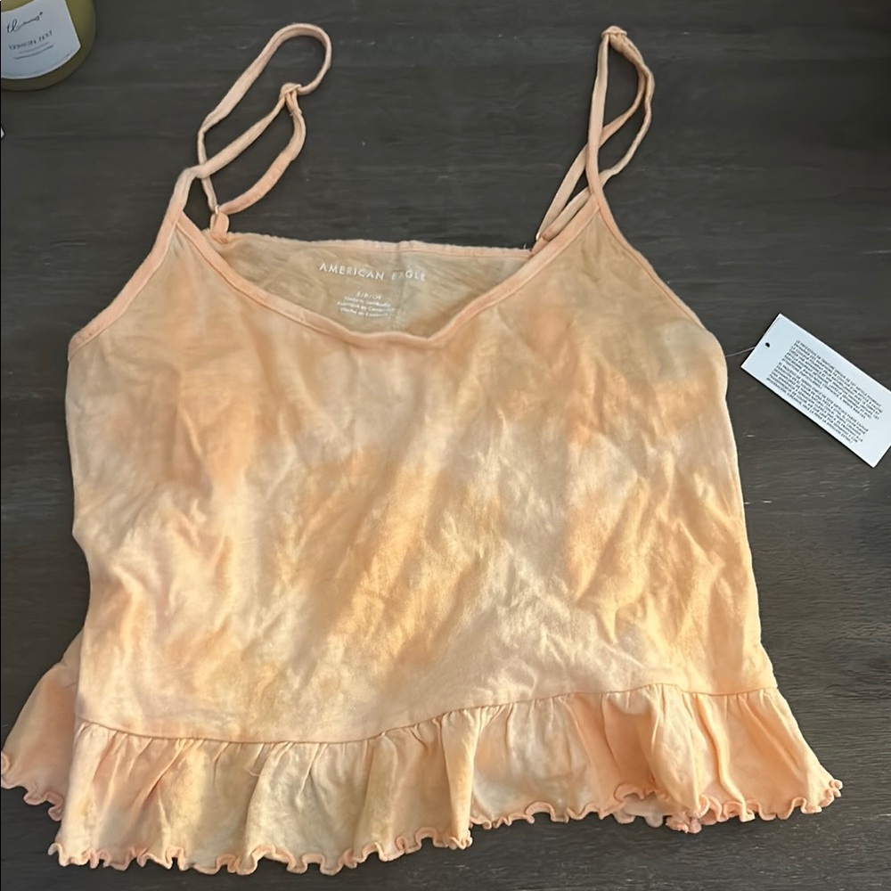 American Eagle Outfitters Light Orange Ruffle Cami